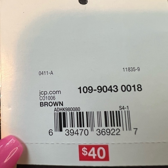 Nwt cosmopolitan brown faux crocodile clutch/Crossbody purse - Picture 5 of 11